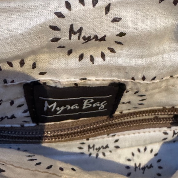 Myra Bag with Cream and Brown Pattern